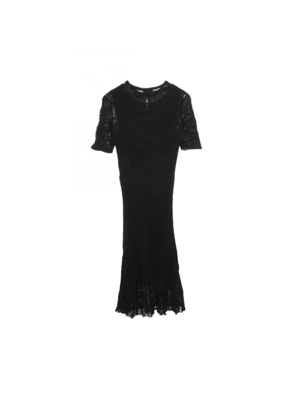 Chanel Dress Short Sleeve Rib Nylon Fabric